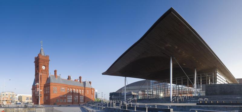 The Senedd in Cardiff.